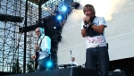 Stu, Tim and Martin performing on stage