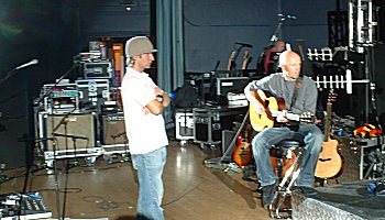 Martin and StuG getting ready for sound check