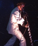 Martin's pristine white suit