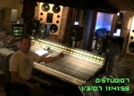 Producer Sam Gibson at the mixing desk