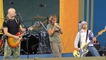 Stu, Martin and Jon on stage at the Harvest Crusade